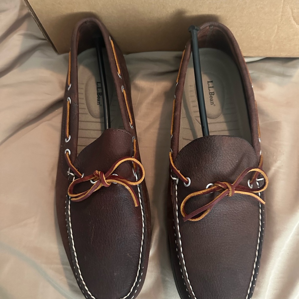 L.L. Bean Men's Dark Brown Boat Shoes